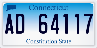 CT license plate AD64117