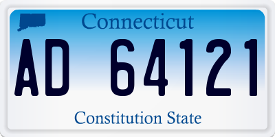 CT license plate AD64121