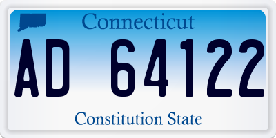CT license plate AD64122