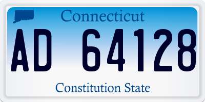 CT license plate AD64128