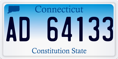 CT license plate AD64133