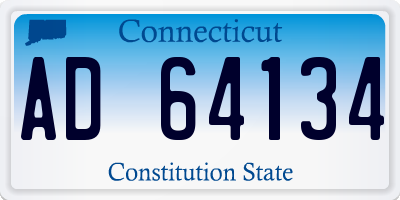 CT license plate AD64134