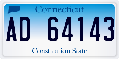 CT license plate AD64143