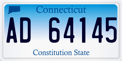 CT license plate AD64145