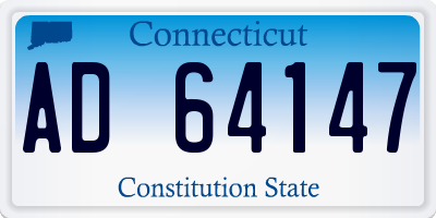 CT license plate AD64147