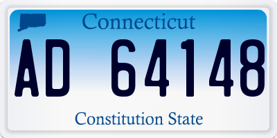 CT license plate AD64148