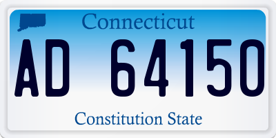 CT license plate AD64150