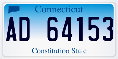 CT license plate AD64153