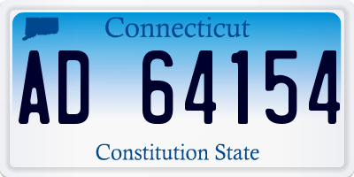CT license plate AD64154