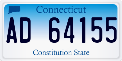 CT license plate AD64155