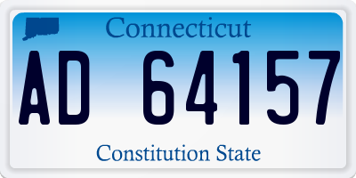 CT license plate AD64157