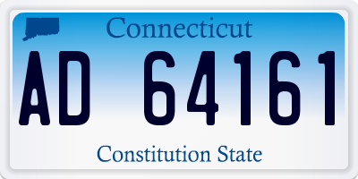 CT license plate AD64161