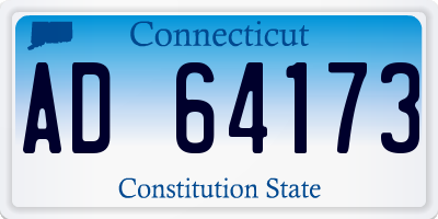 CT license plate AD64173