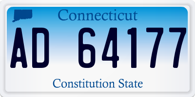 CT license plate AD64177