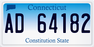 CT license plate AD64182
