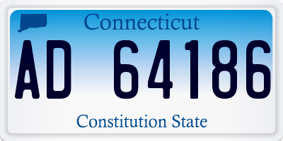 CT license plate AD64186