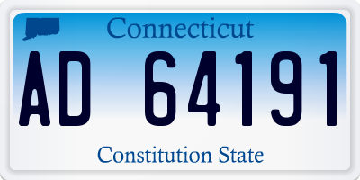 CT license plate AD64191