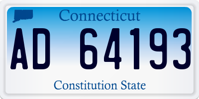 CT license plate AD64193