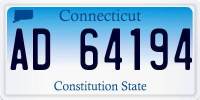 CT license plate AD64194