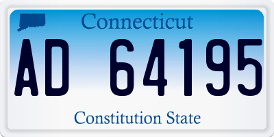 CT license plate AD64195