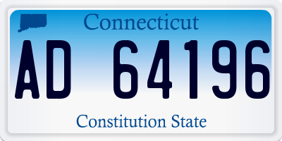 CT license plate AD64196