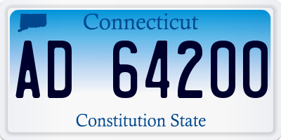 CT license plate AD64200