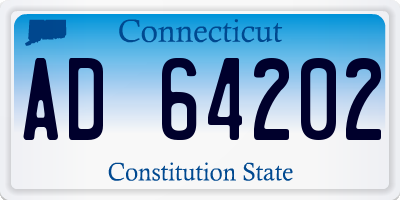 CT license plate AD64202
