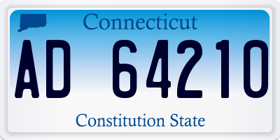 CT license plate AD64210