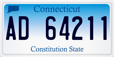 CT license plate AD64211