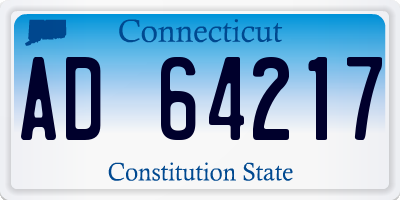 CT license plate AD64217