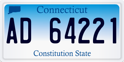 CT license plate AD64221