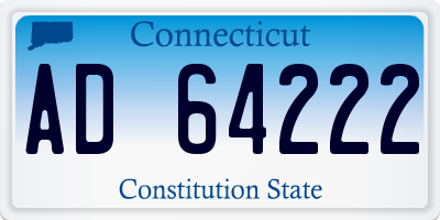 CT license plate AD64222