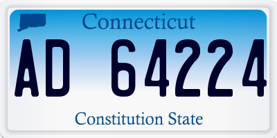 CT license plate AD64224