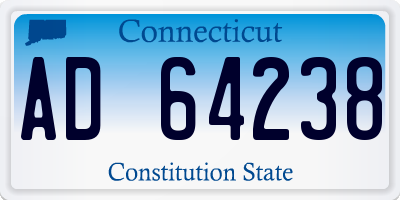 CT license plate AD64238