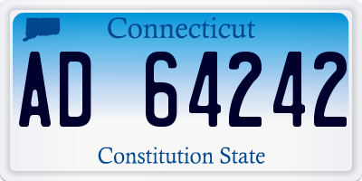 CT license plate AD64242