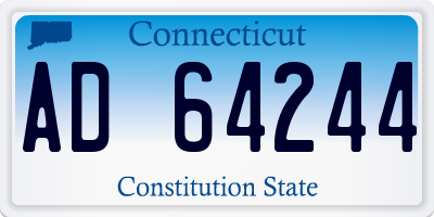 CT license plate AD64244
