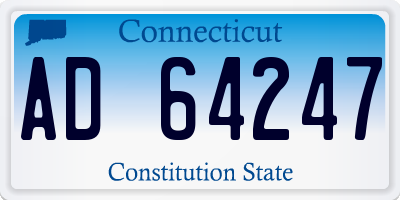 CT license plate AD64247
