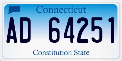 CT license plate AD64251