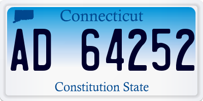 CT license plate AD64252