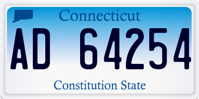 CT license plate AD64254