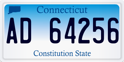CT license plate AD64256