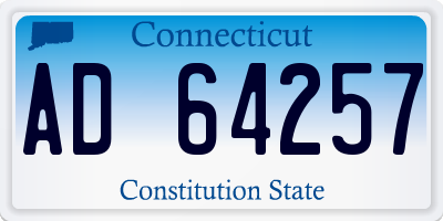 CT license plate AD64257