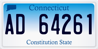 CT license plate AD64261