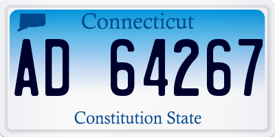 CT license plate AD64267