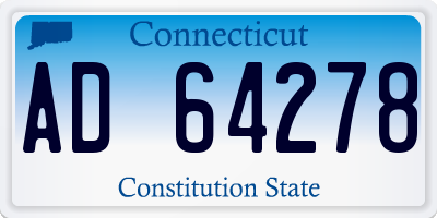 CT license plate AD64278
