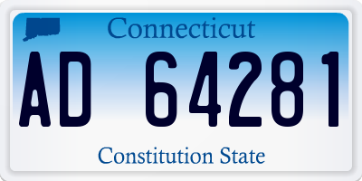 CT license plate AD64281