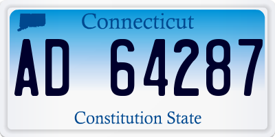 CT license plate AD64287