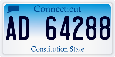 CT license plate AD64288