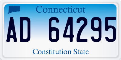 CT license plate AD64295