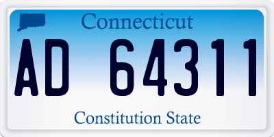 CT license plate AD64311